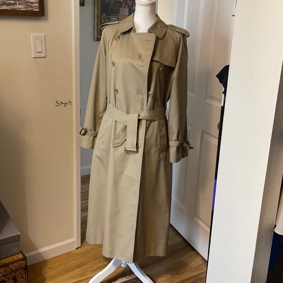 Burberry Tan Trench Coat.